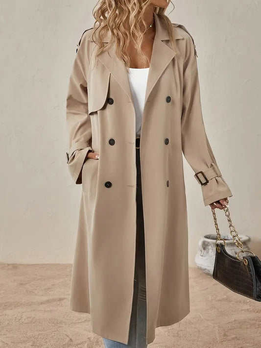 Premium Lange trenchcoat Dames Jas Met Knopen - Joelle