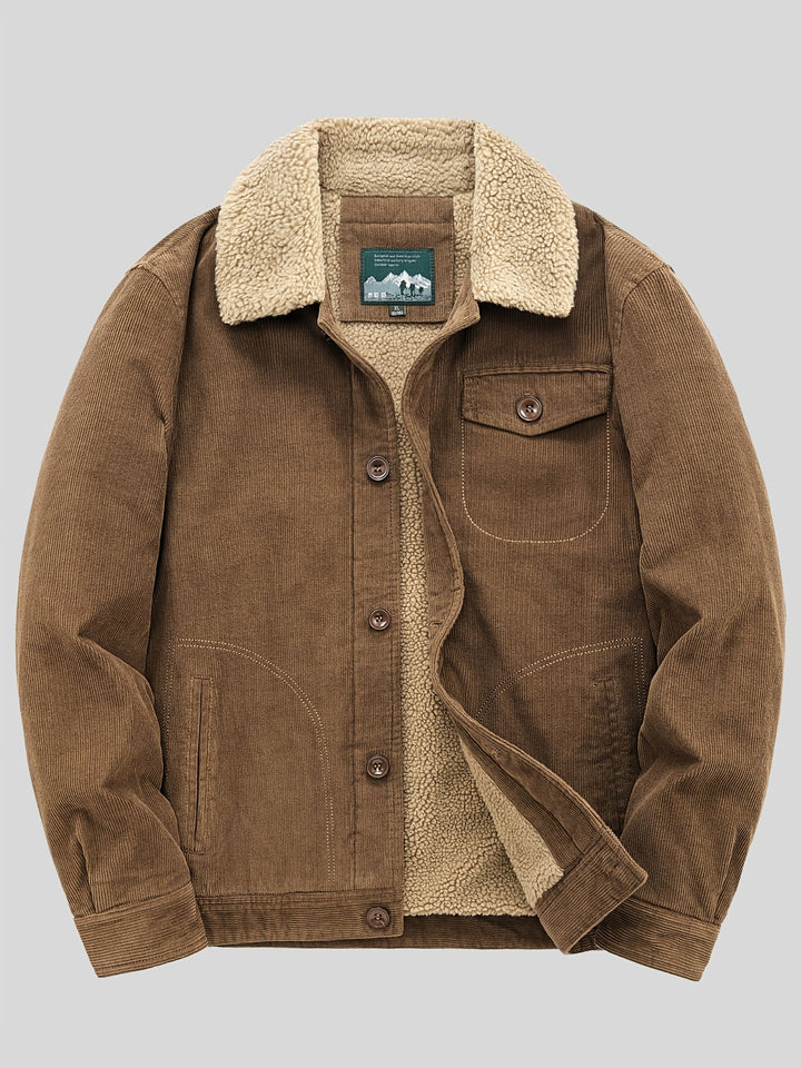 Luxe Corduroy Jas Met Fleece Voering Voor Heren - Gulian