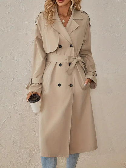 Premium Lange trenchcoat Dames Jas Met Knopen - Joelle