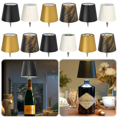 Pridola Dimbare Fles Lamp – Oplaadbare LED Tafellamp met Stepless Dimfunctie voor Feesten en Restaurants