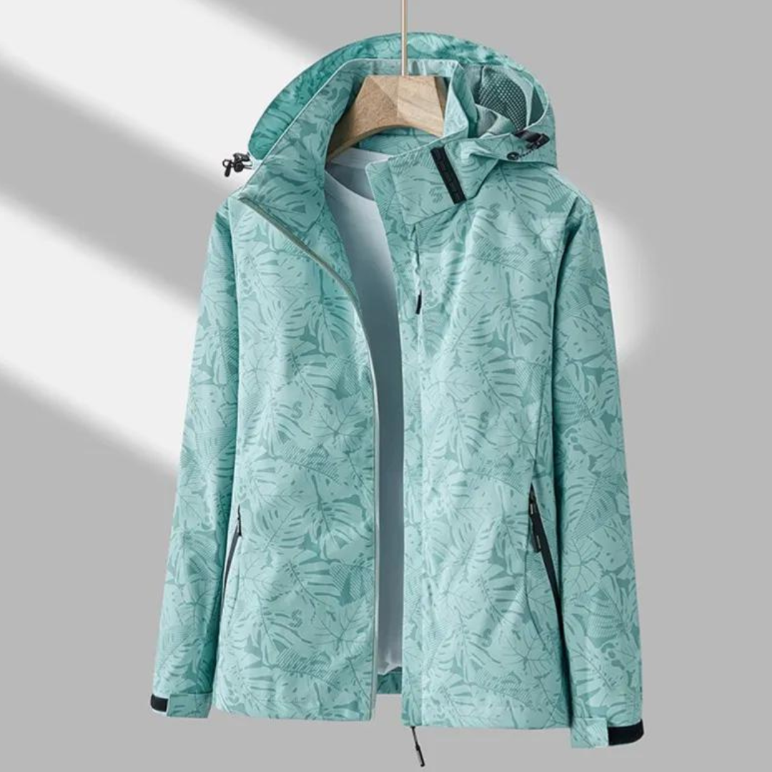 casual comfortabele zomerjas voor vrouwen, outdoor tussenjas met zakken en capuchon, waterdichte jas en wintdichte jas met zakken outdoorjacket voor het wandelen en sportieve jas windbreaker mint groen