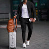 Casual Heren Blazerset met Waffle-Structuur