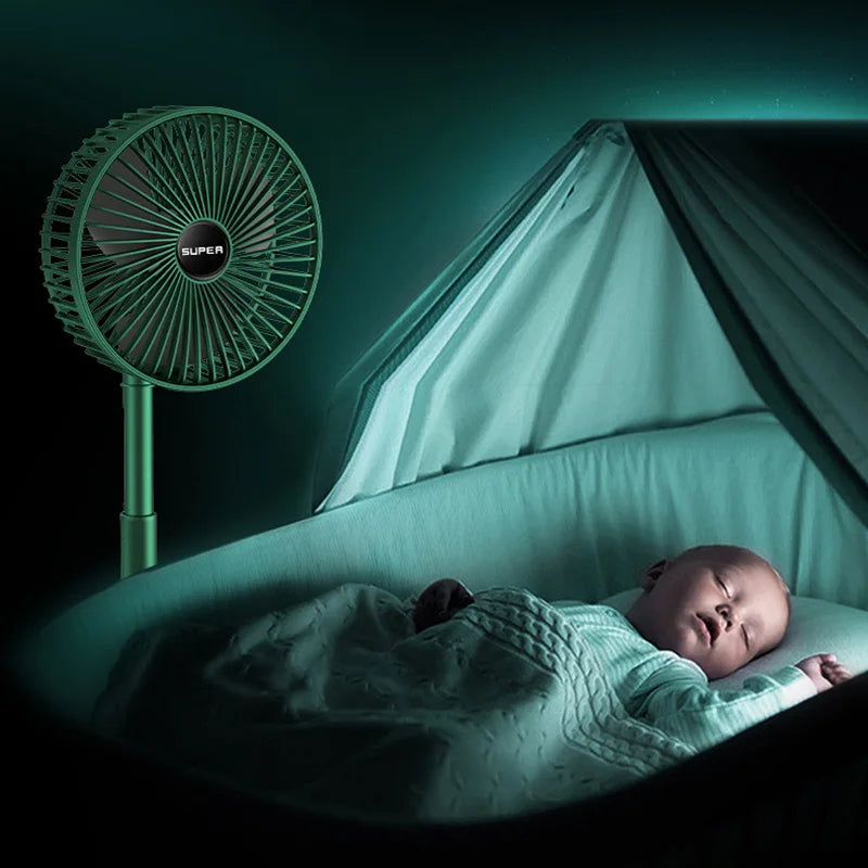 Opvouwbare USB-Tafelventilator met Krachtige Luchtstroom