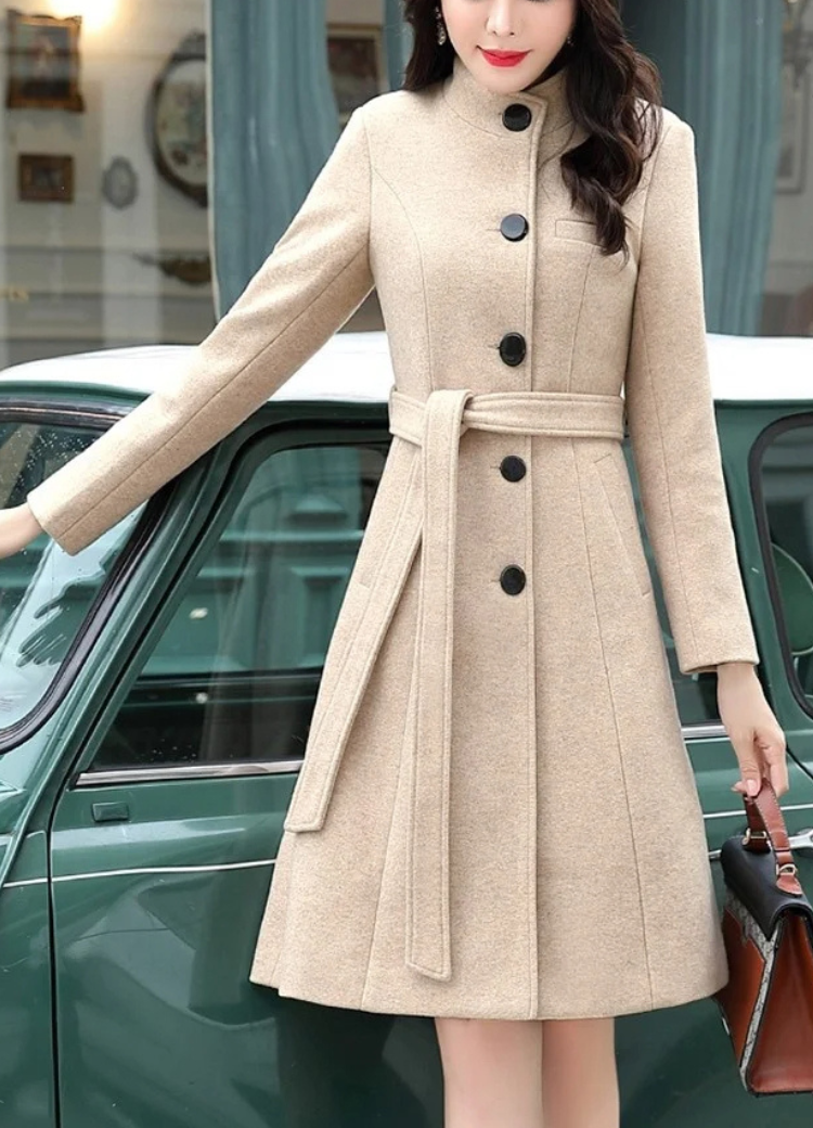 Rosanna - Klassieke Trenchcoat Lang Dames knoopsluiting comfortabel elegant chique damesjas 