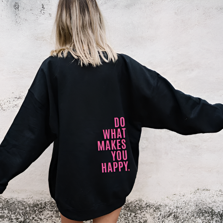 Unisex gelukkig sweatshirt met capuchon