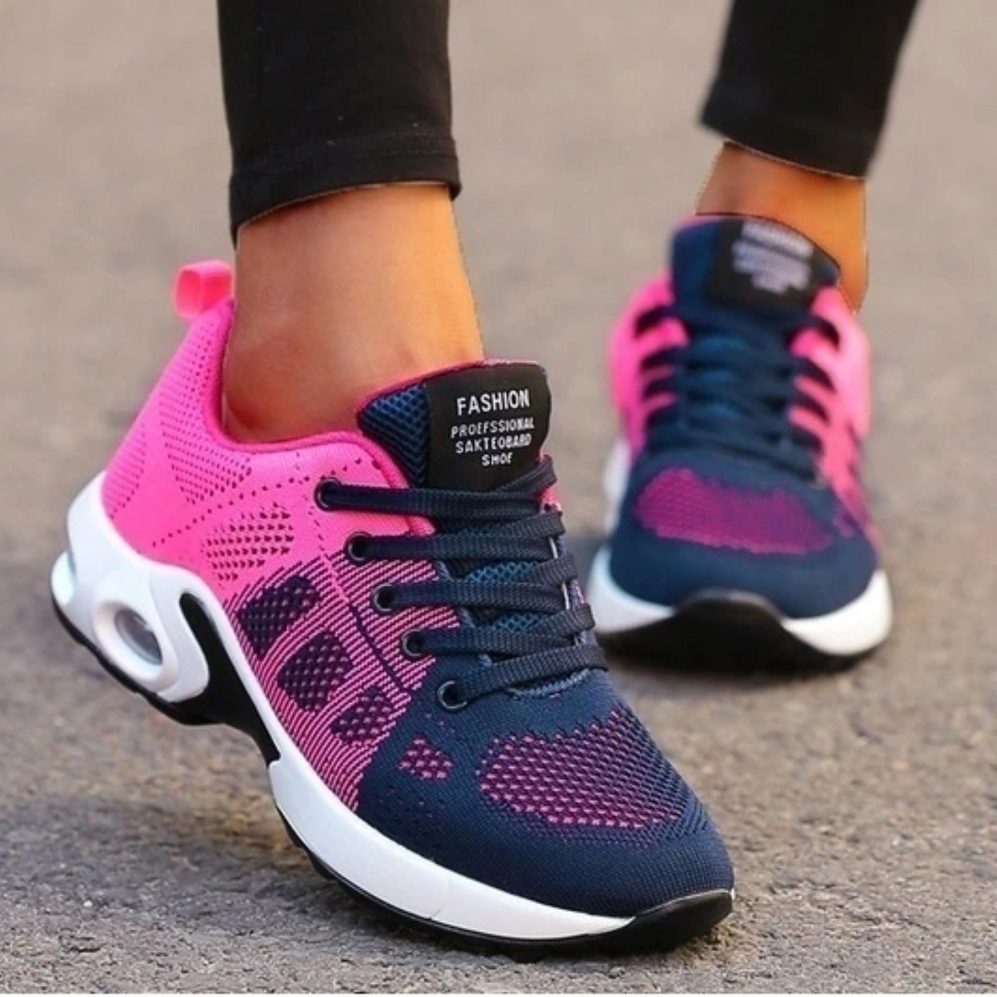 Orthopedische loopschoenen sportschoenen dames wit blauw roze