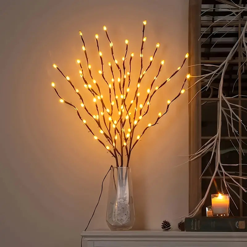 GlowBranch 20 LED Taklamp – Sfeervolle Verlichting voor Binnen, Feest, Halloween & Kerstdecoratie, Werkt op 2 AA-batterijen