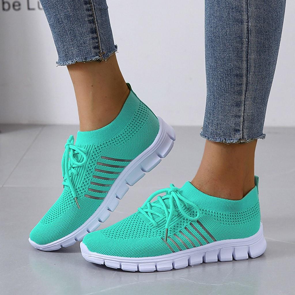 Comfortabele elastrische dames schoenen orthopedische sneakers met vetersluiting en ondersteunende dempende zool sportschoenen vrouwen zomer schoenen