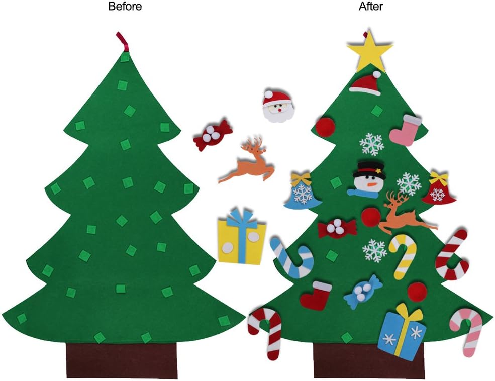 Kerstboom Set voor Kinderen | Inclusief Ornamenten & Versieringen voor Deur of Wand - Perfecte Kerst- en Nieuwjaarscadeaus