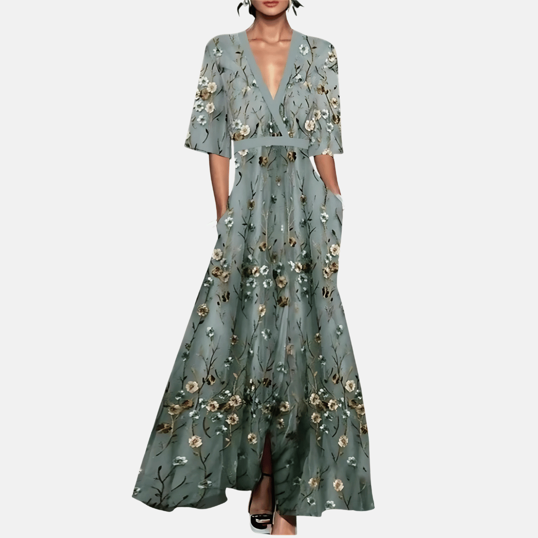Maxi-jurk met bloemenprint voor dames