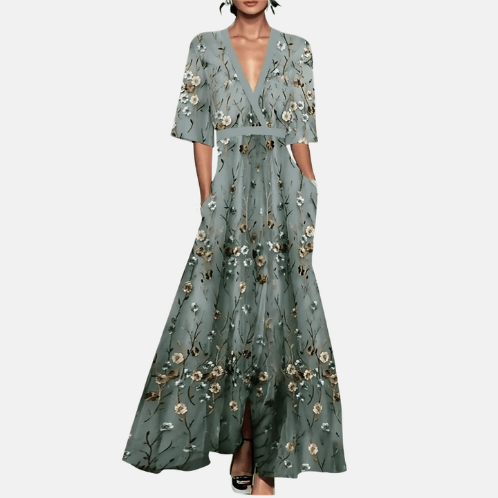 Maxi-jurk met bloemenprint voor dames