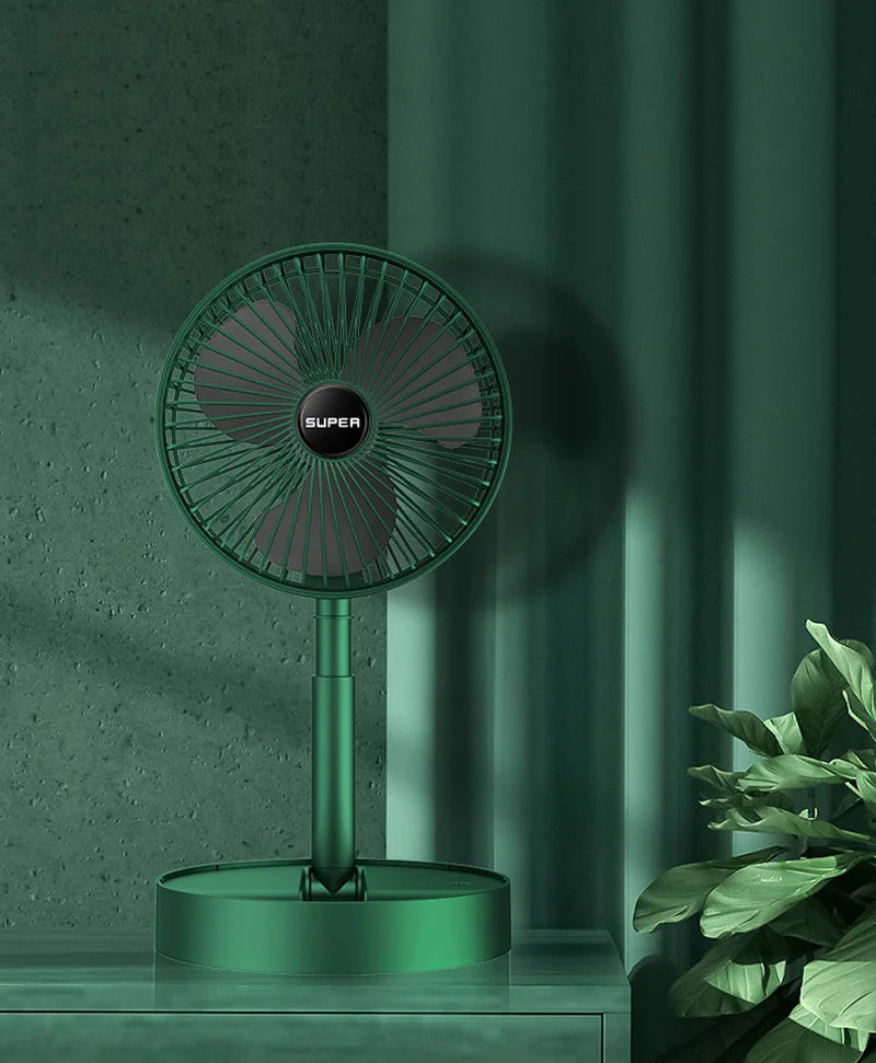 Opvouwbare USB-Tafelventilator met Krachtige Luchtstroom