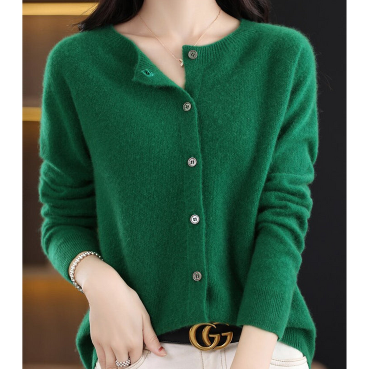 Zachte Merino Wollen Dames Cardigan - Milana