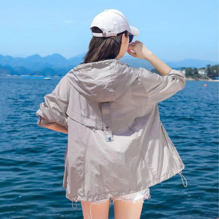 Lichte zomer windbreaker met capuchon