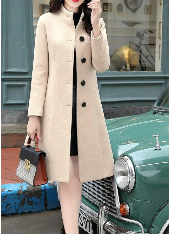 Rosanna - Klassieke Trenchcoat Lang Dames knoopsluiting comfortabel elegant chique damesjas 