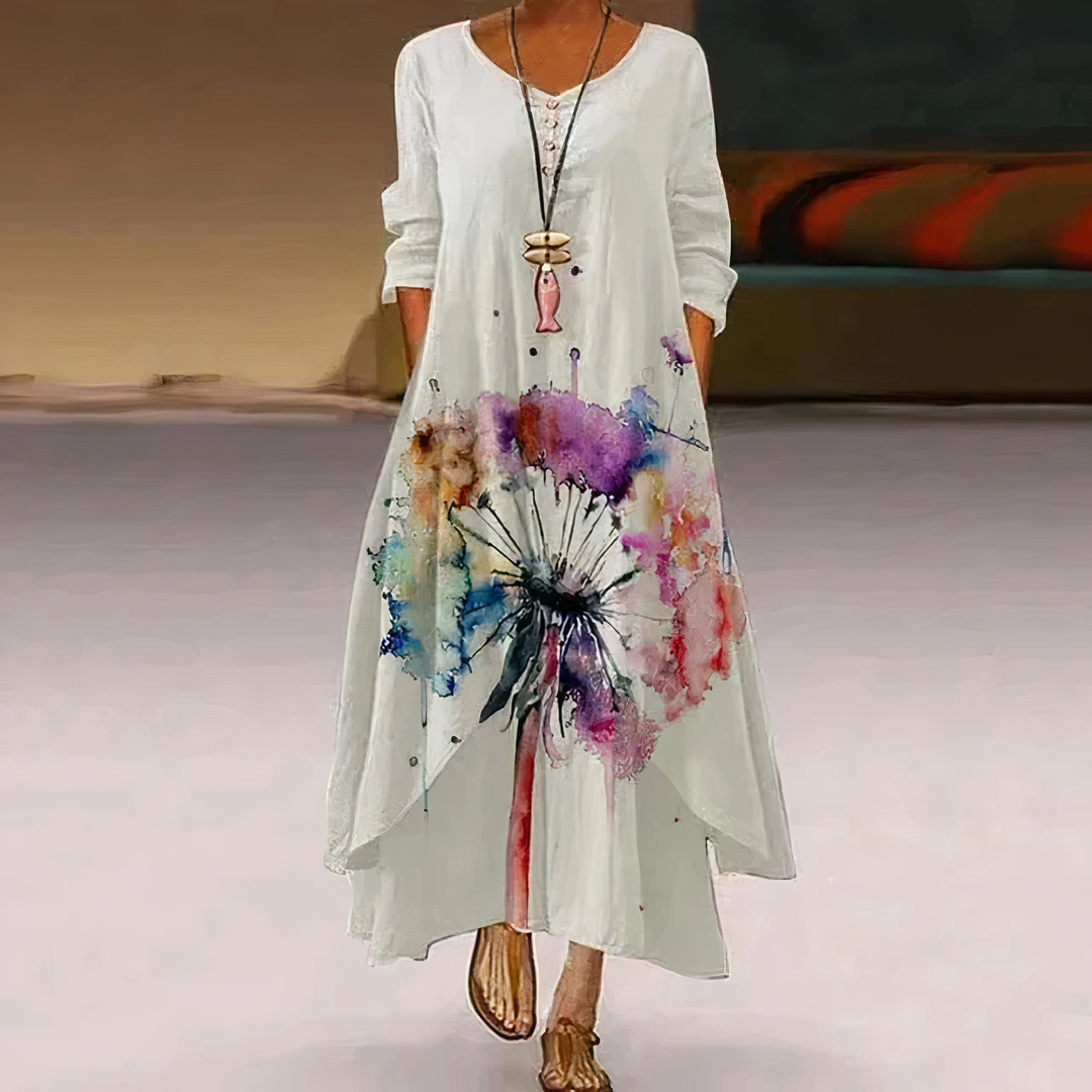 Elegante A-lijn Jurk van Duurzame Katoenblend