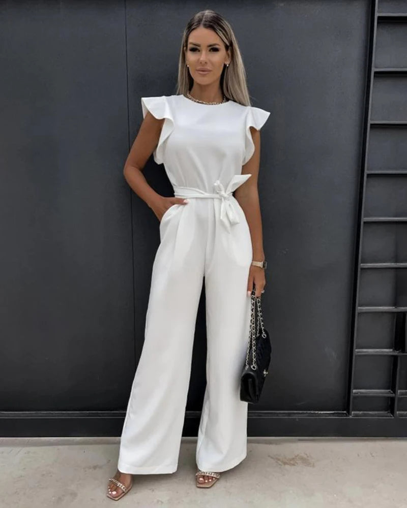 Elegante Jumpsuit met Vlindermouwen