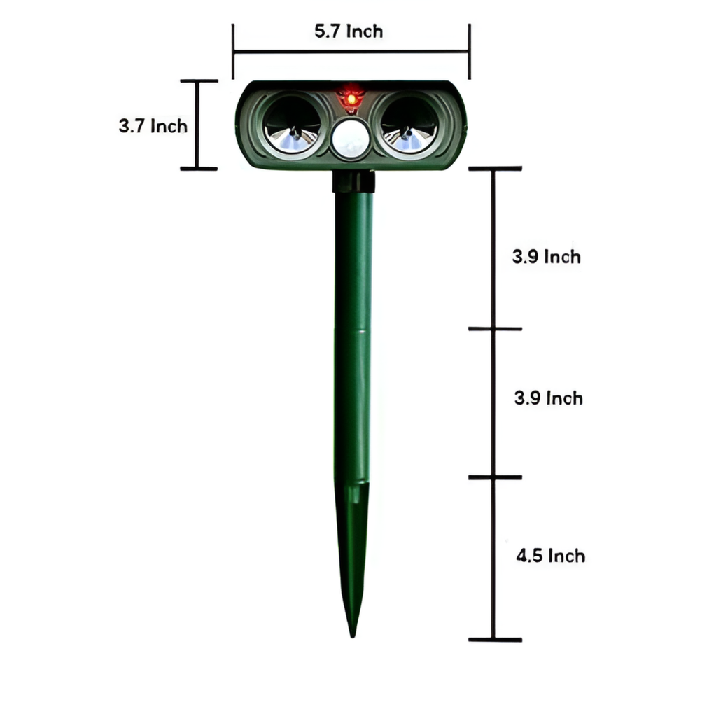 Infrarood diervrijingsapparaat op zonne-energie
