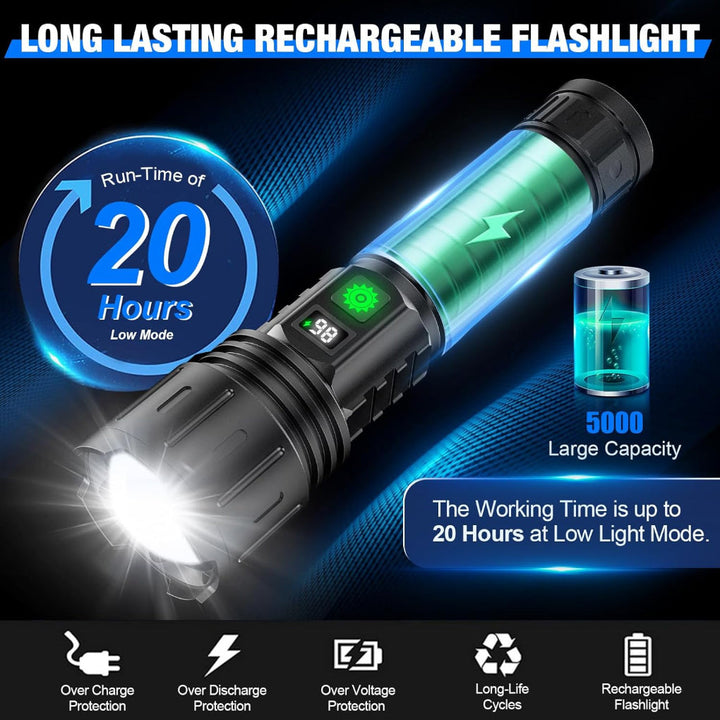 100000 lumen tactische zaklamp