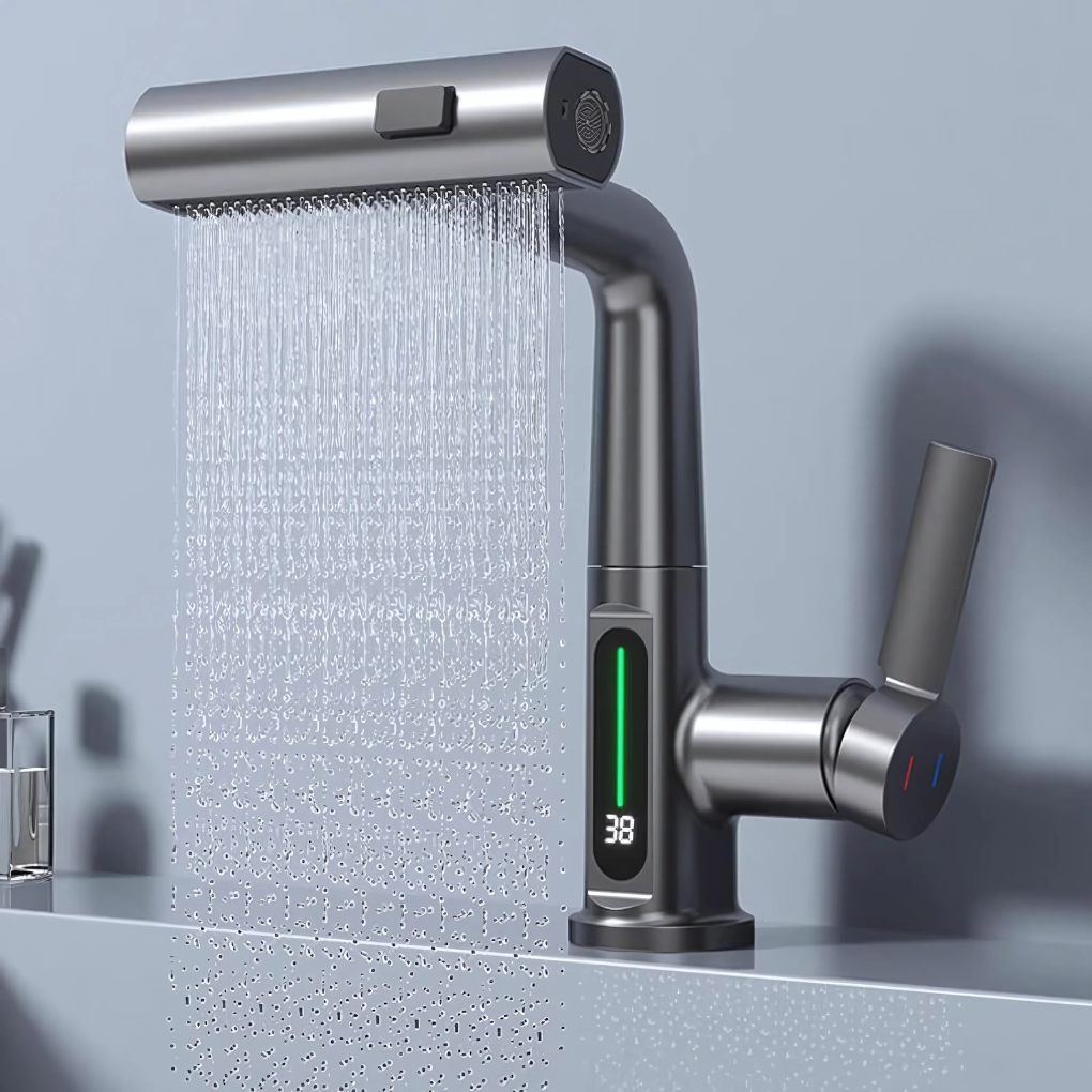 Flexibele LED-kraan voor keuken en badkamer