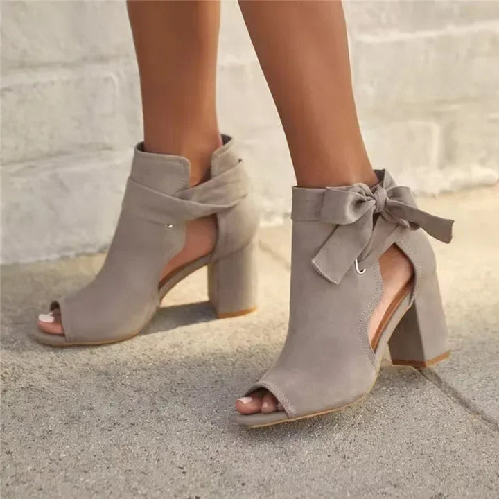 Vrouwelijke Canvas Sandalen met Strik en Romeinse Touch