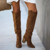 Casual Hoge Leren Dames Laarzen