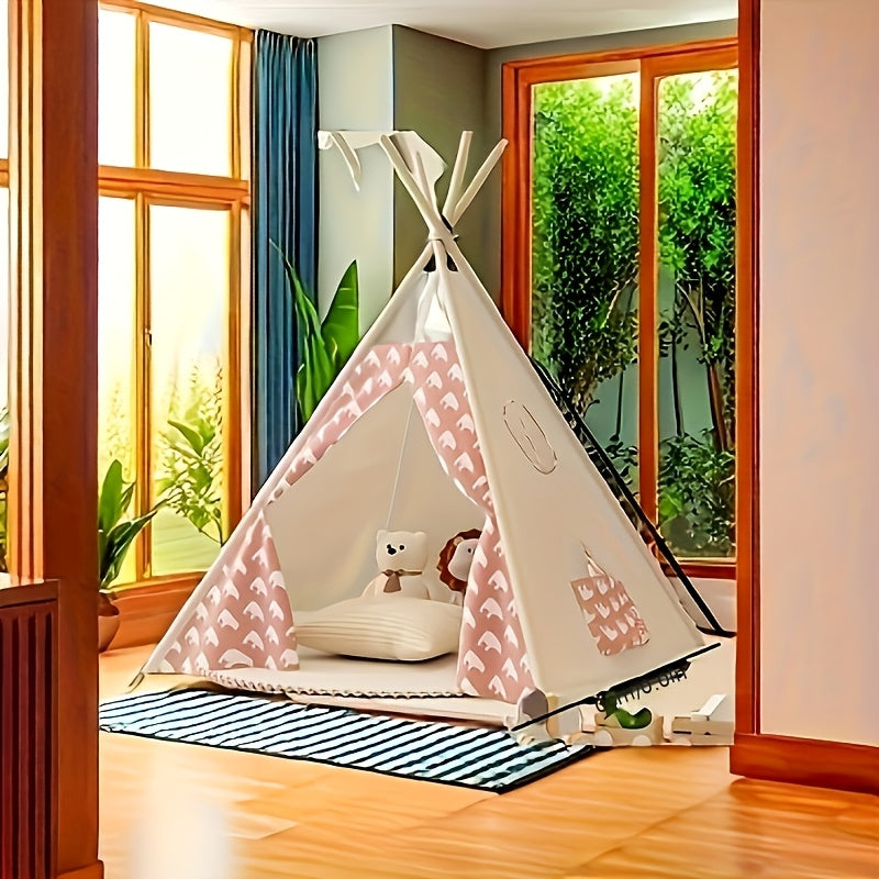 TinyHaven Tipi Tent - Speels en Comfortabel voor Binnen en Buiten