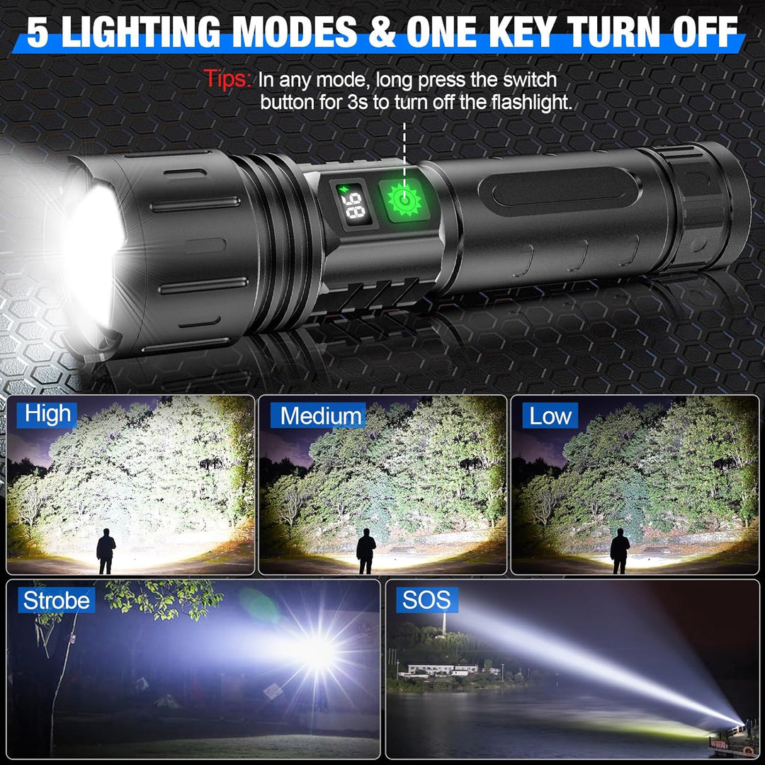 100000 lumen tactische zaklamp