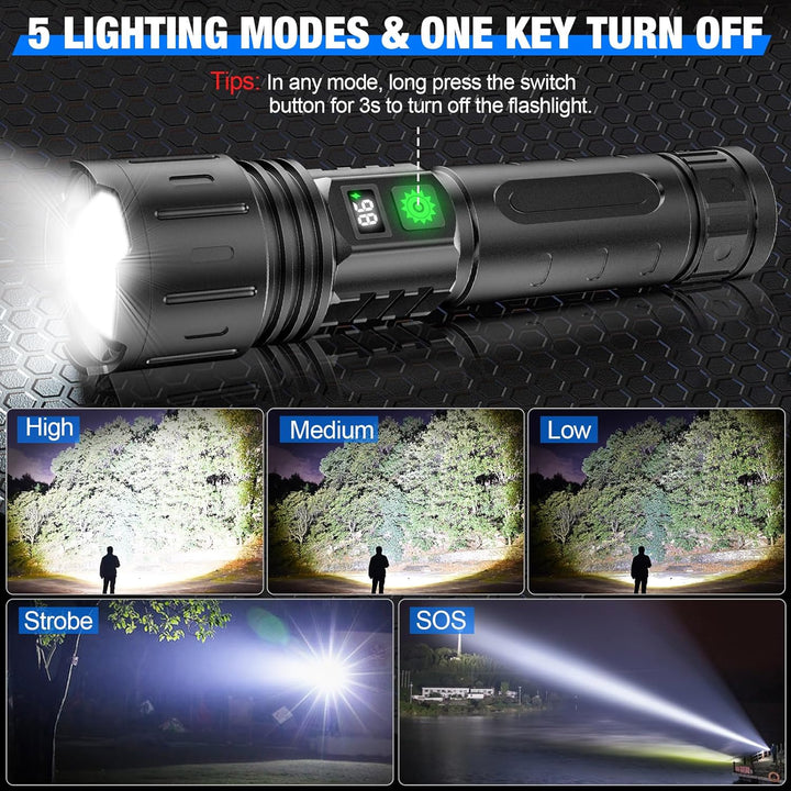 100000 lumen tactische zaklamp