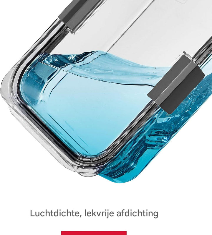 Rubbermaid Brilliance Voedselopslag Bakken | BPA-vrij en Luchtdichte Deksel - Duurzaam en Stapelbaar Bewaren van Eten