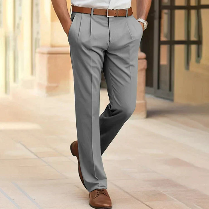 Casual Office Broek voor Heren met Rechte Pijp