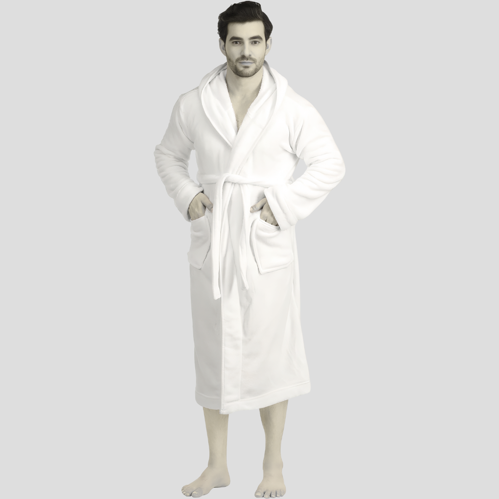 Comfortabele fleece badjas voor heren