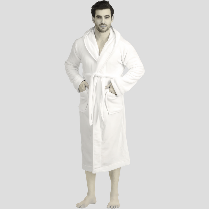 Comfortabele fleece badjas voor heren