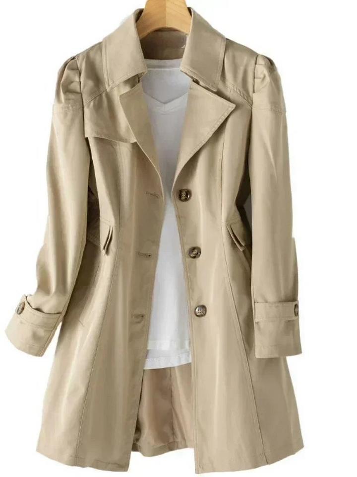 ORLANDO - Korte Trenchcoat Lichte Dames Jas met knopen damesjas najaar voorjaar mini-trenchcoat