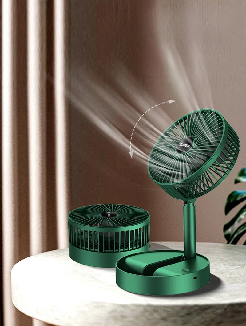 Opvouwbare USB-Tafelventilator met Krachtige Luchtstroom