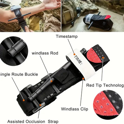 SurviPack 156-delige 30-in-1 Eerste Hulp Kit – Complete Overlevingskit voor Thuis, Kamperen, Wandelen en Reizen, Multifunctionele Draagtas