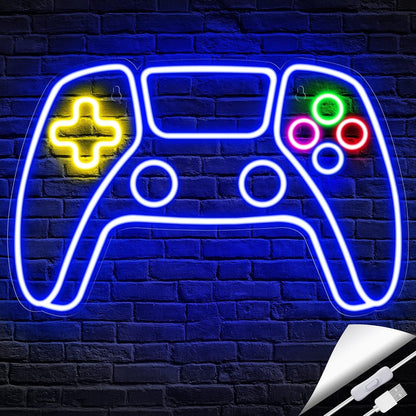 Canvas Gamer Neon Bord | Game Controller Neon Verlichting voor Gamer Kamer - LED Gaming Decor voor Jongenskamer en Wanddecoratie