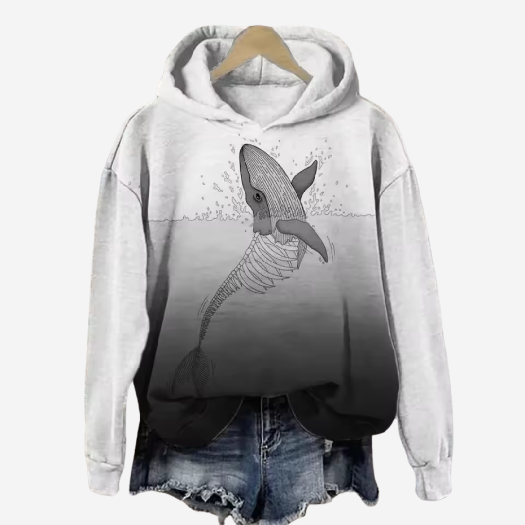 Casual Hoodie met Koi Art Print