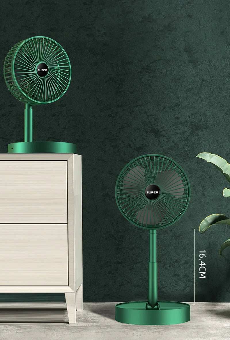 Opvouwbare USB-Tafelventilator met Krachtige Luchtstroom