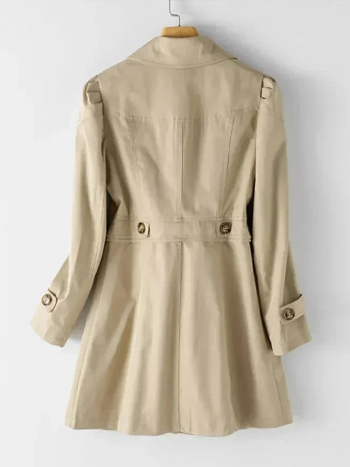 ORLANDO - Korte Trenchcoat Lichte Dames Jas met knopen damesjas najaar voorjaar mini-trenchcoat