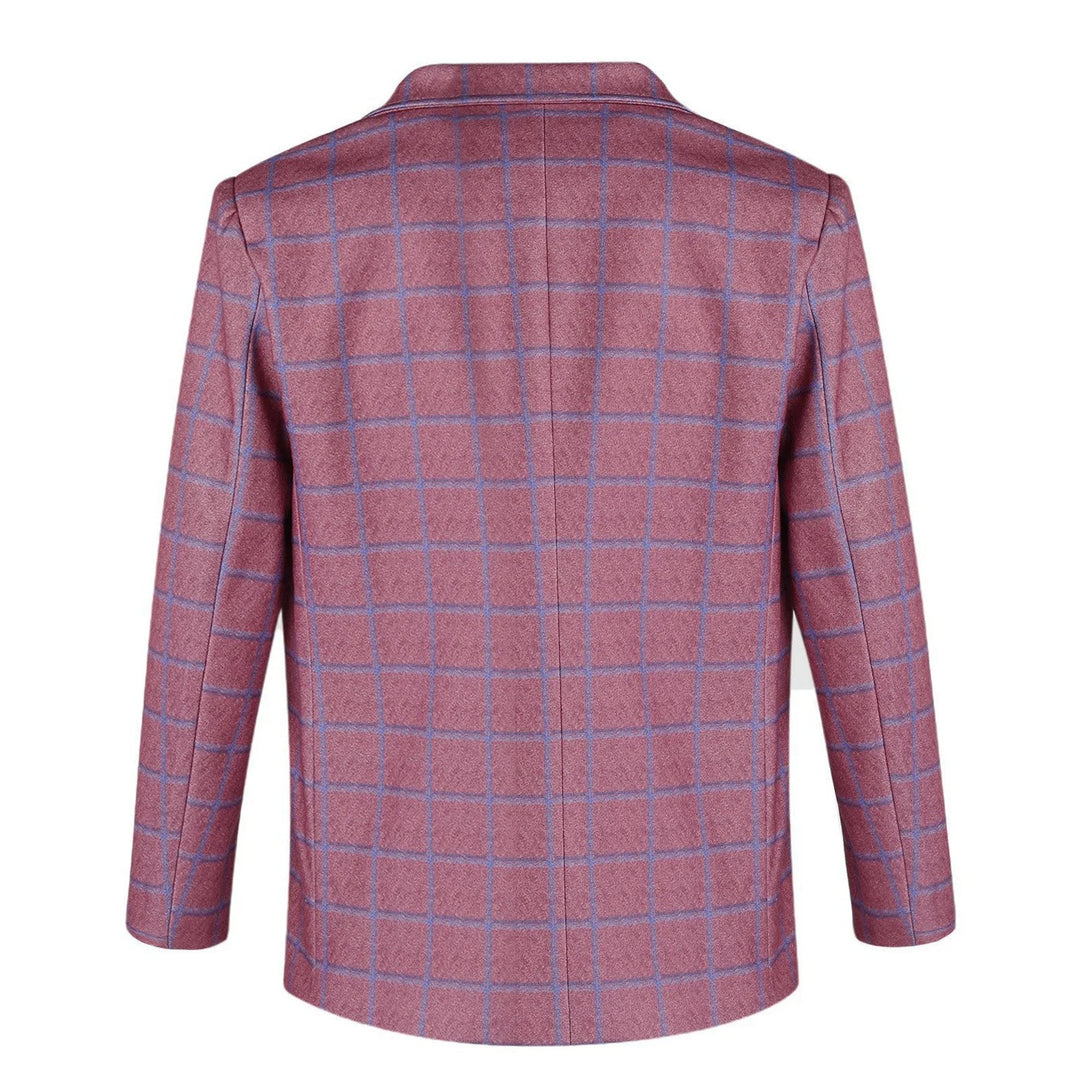 Vintage Heren Blazer met Ruitenprint