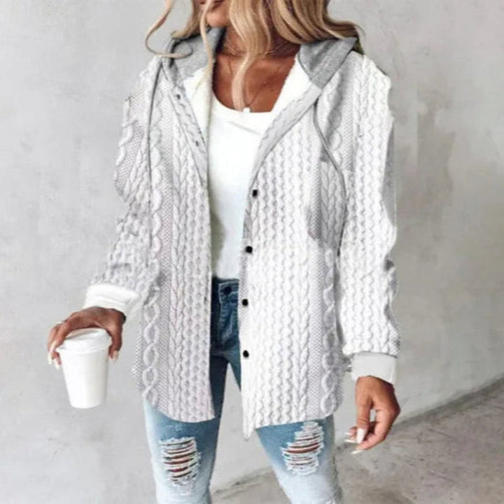 Geruite Hooded Jas voor Dames