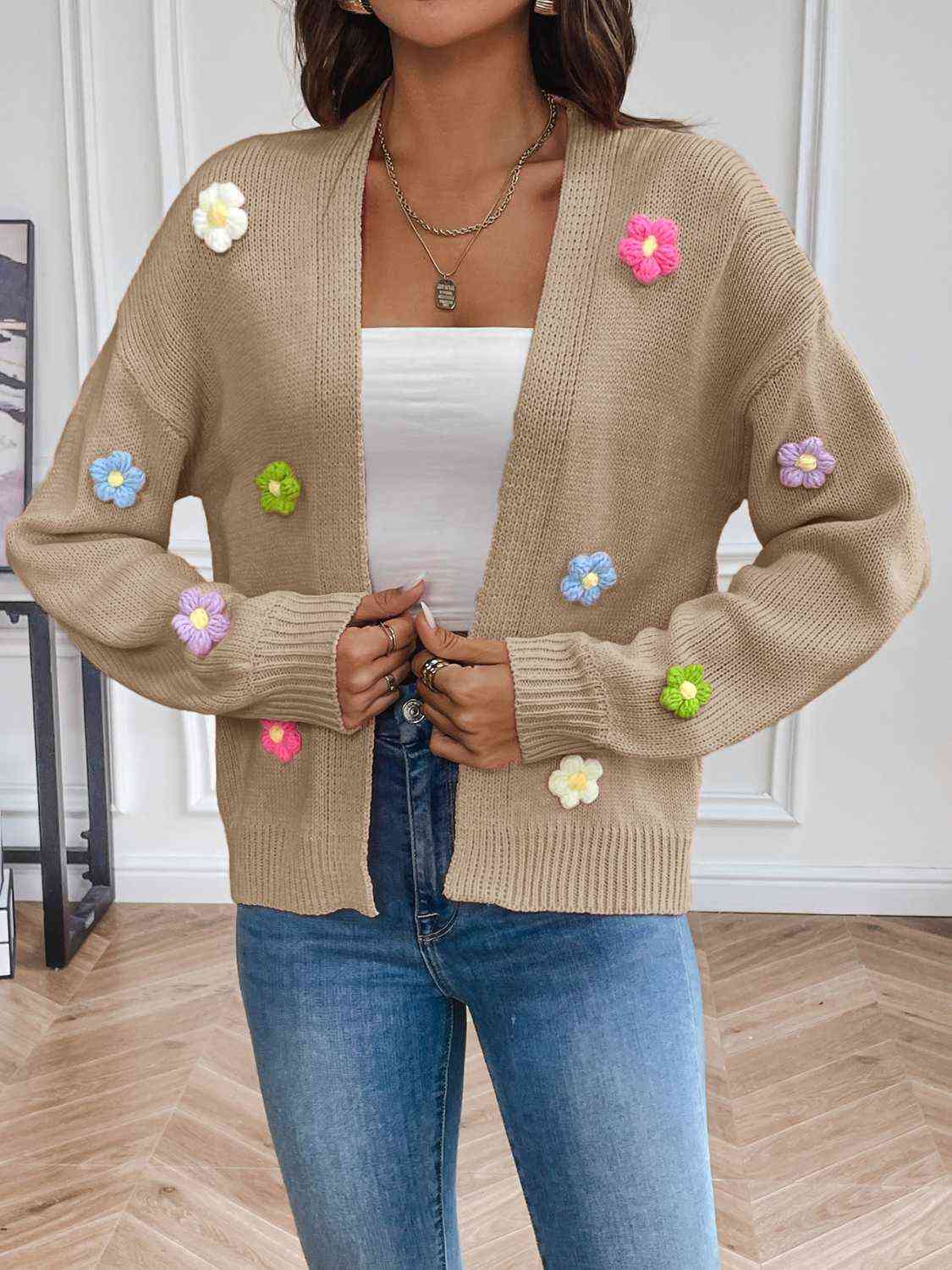 Bloemetjes Cardigan Vest Voor Dames - Julia