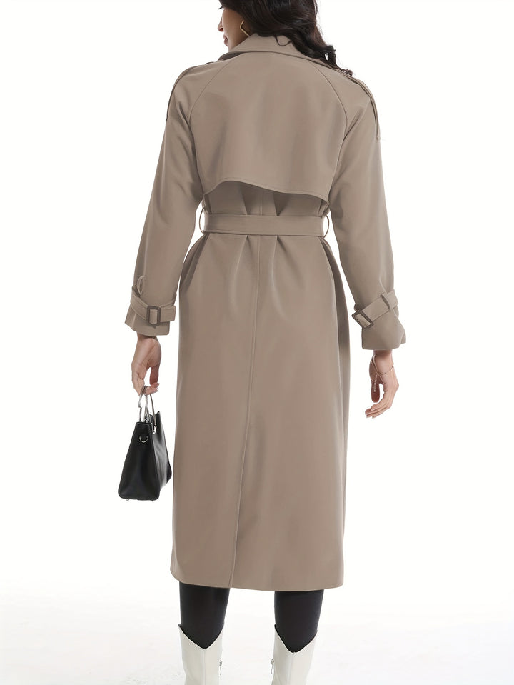 MILA - Lange Dubbelzijdige Trenchcoat Met Riem