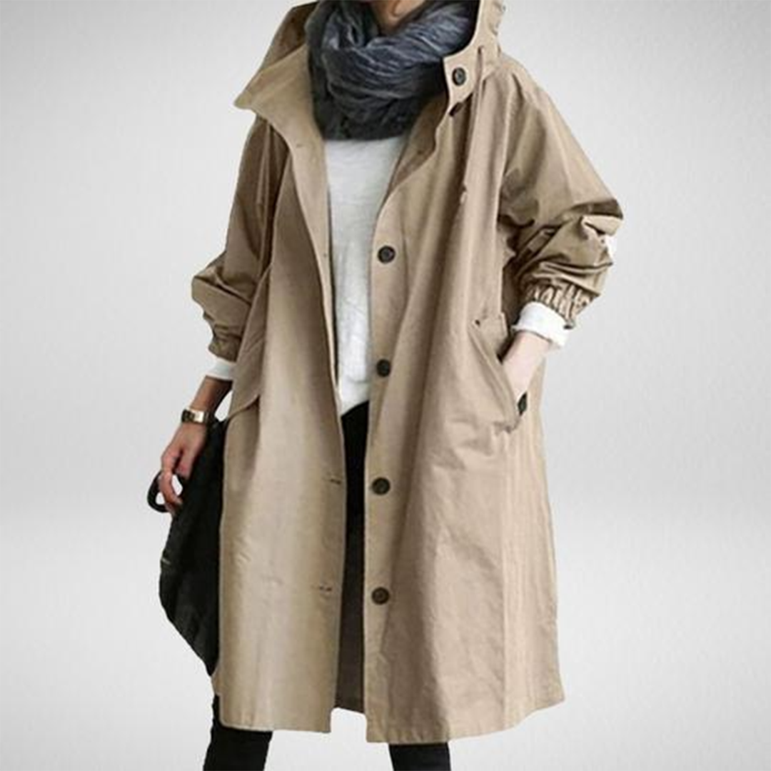 Lange Regenjas Trenchcoat Voor Dames