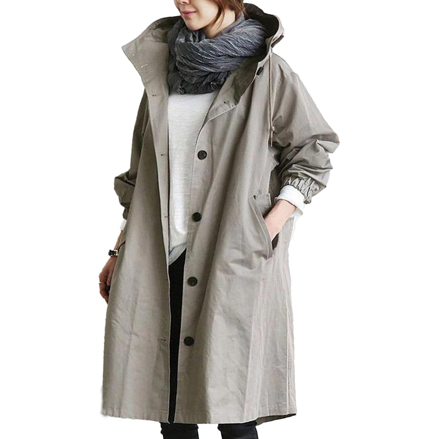 Lange Regenjas Trenchcoat Voor Dames