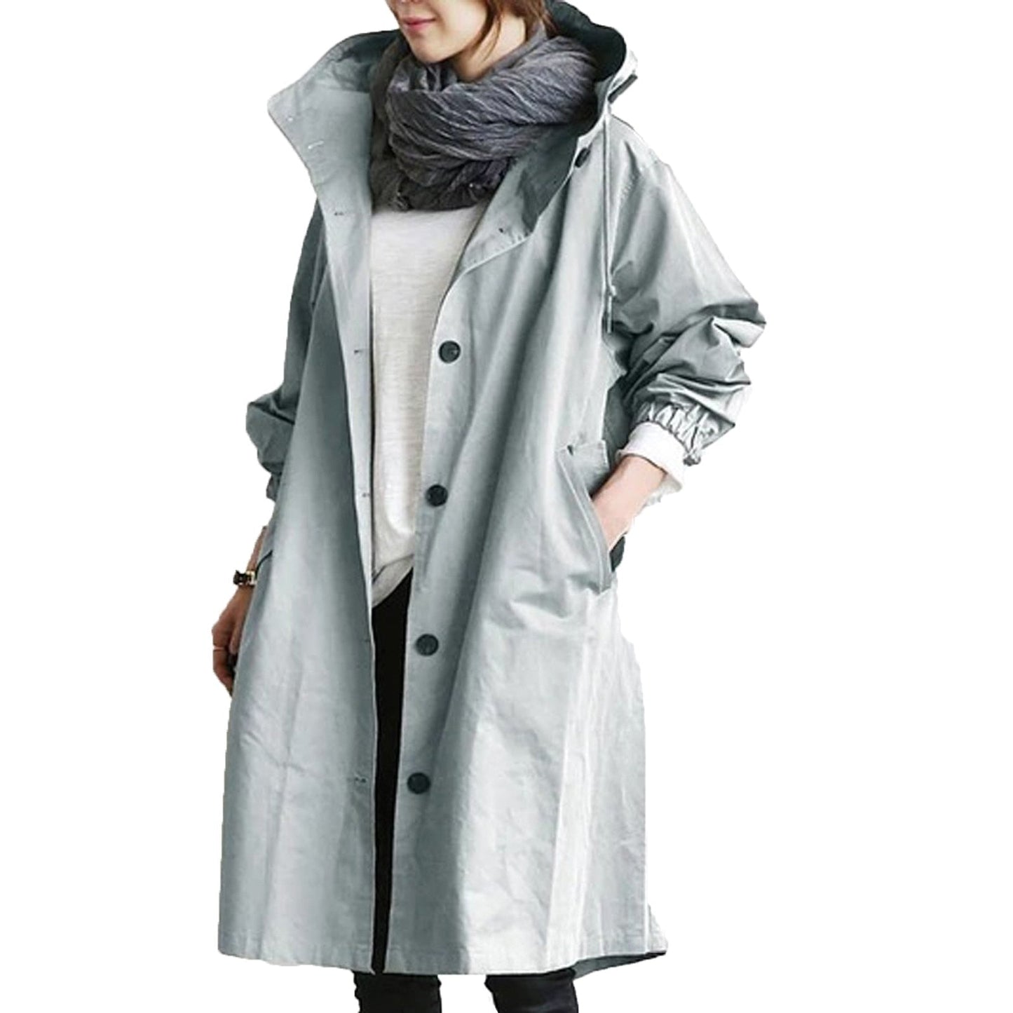 Lange Regenjas Trenchcoat Voor Dames