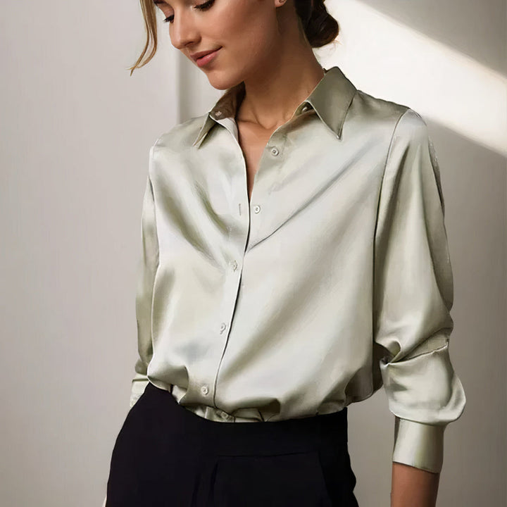 Elegante satijnen blouse