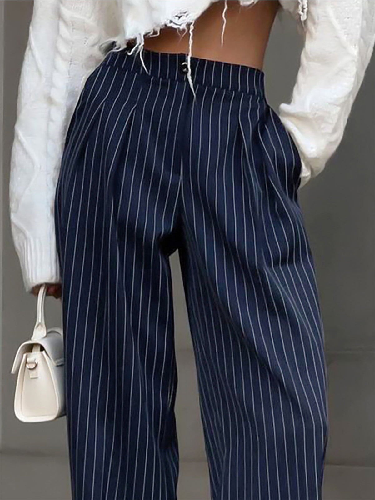 gestreepte oversized lange dames broek straight zomerbroek voorjaar dames chique elegant strandkleding comfortabel oversized