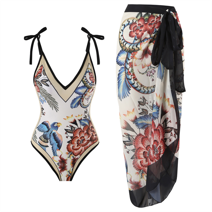 Vintage Badpak met Ruffles dames